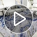 5x7 Area Rugs for Living Room, Modern Abstract Rug for Bedroom, Contemporary Machine Washable Rug, Large Stain Resistant Carpet for Dining Room Playroom Home Office, Pet & Kids Friendly