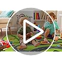 HOMORE Kids Play Mat Rug,Kids Carpet for Children Bedroom Play Room 4x6 FT | 48x76inch Fun and Educational City Rug for Hot Wheels Track Racing Playroom Rug