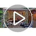 Lighting EVER 306 LED Curtain Lights with 18 Hang Down String Lights, 10×10 ft Plug in Hanging Fairy Lights for Bedroom Wall Window, Twinkle Backdrop Lights for Wedding Patio Gazebo (NOT Connectable)