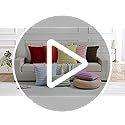 FUTEI Pack of 2 Fluffy Faux Fur Throw Pillow Covers 18x18 Inch Elegant Striped Textured Decorative Cushion Cases Modern Accent Pillow for Couch Bed Living Room, Cream White