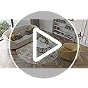 UERMEI 6ft Round Area Rug Living Room Rugs - 6x6 Washable Neutral Modern Abstract Soft Thin Rug Indoor Floor No Slip Rug Carpet for Bedroom Under Dining Table Home Office Decor - Brown Grey