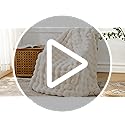 BENVWE Faux Fur Throw Blanket for Couch - Cozy Plush Fluffy Soft Thick Bubble Blanket for Living Room Home Decor - Mothers Day Birthday Gifts for Women, Cream White, 51" x 63"