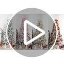 Hismir Christmas Tree Topper Bow，53x13 Inches Large Christmas Bow with Glitter Streamer and Patterned Ribbon，Decorative Bows for Xmas Tree Wreath Door Festival Home Decor(White)