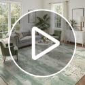 DCX Abstract Area Rug 5x7, Washable Sage Green Modern Rug for Living Room, Kid & Pet Friendly with Rubber Back Non Slip, Soft Low Pile Carpet, Stain Resistant Rug for Bedroom, Office, Dining Room